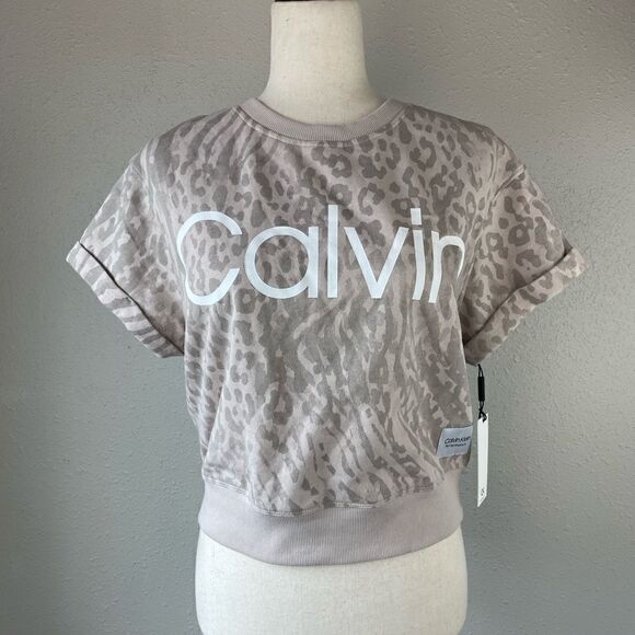 NWT Calvin Klein Performance Cropped Top Size M - Picture 1 of 6